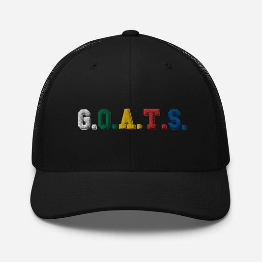 GOATS Embroidered Trucker Cap - Black - GOATS LLC