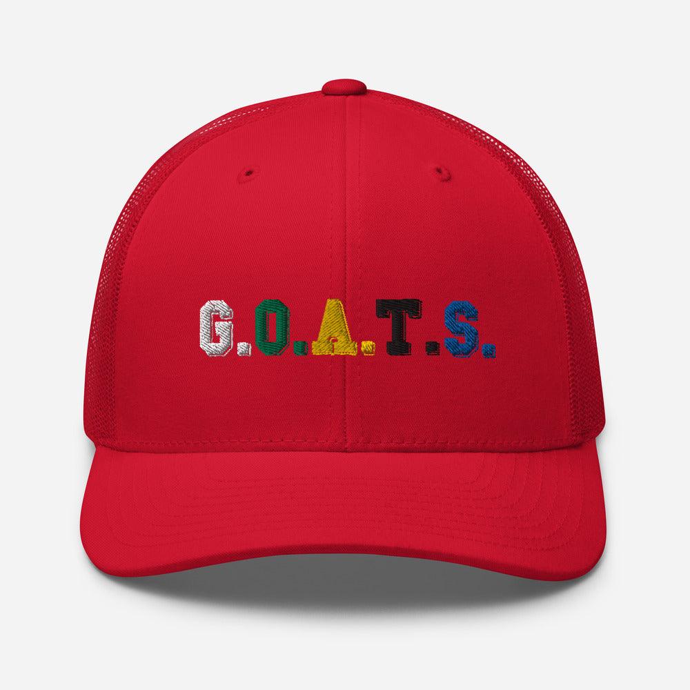GOATS Embroidered Trucker Cap - Red