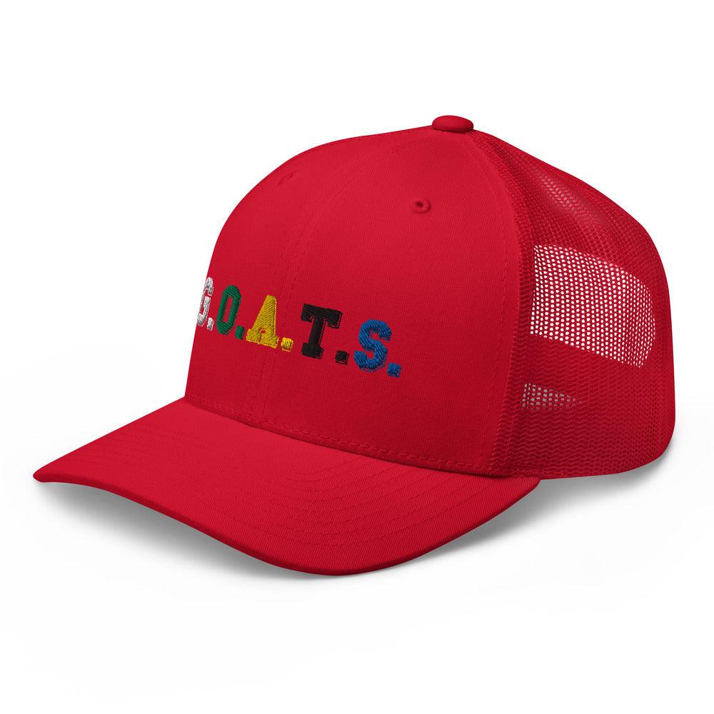 GOATS Embroidered Trucker Cap - Red - GOATS LLC
